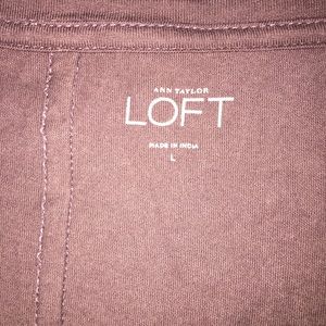 LOFT Tops - LOFT Eggplant Sequin & Cotton Large Top LOFT Tops - LOFT Eggplant Sequin & Cotton Large Top